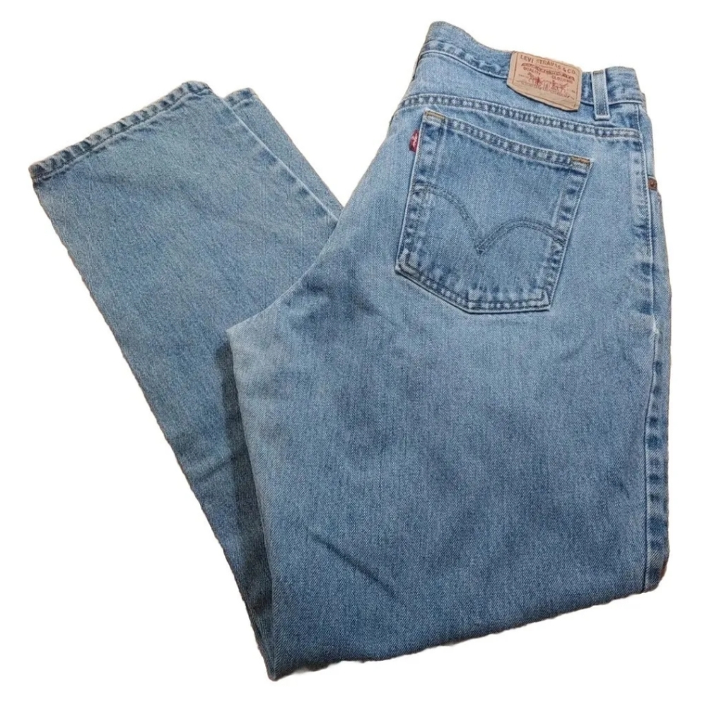 Levi's 550 Jeans Mom Vintage Relaxed Taper Leg Blue Denim Woman Plus 18W 36/30"